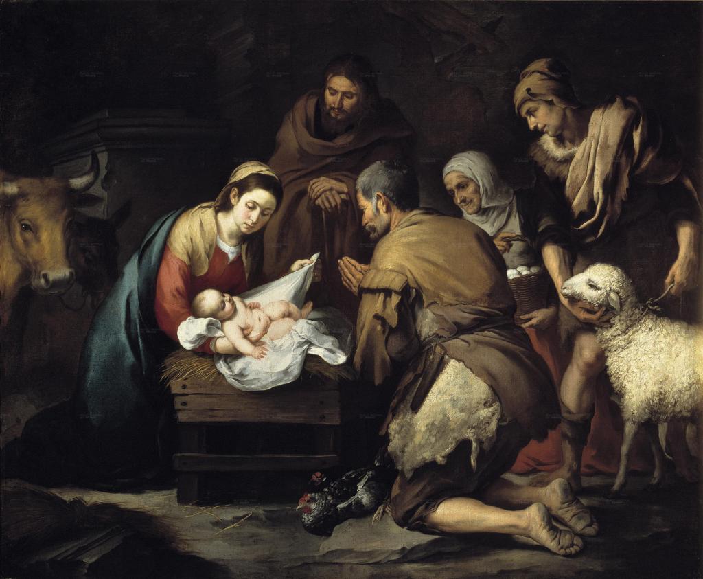 Adoración de los pastores, Bartolomé Murillo 1657