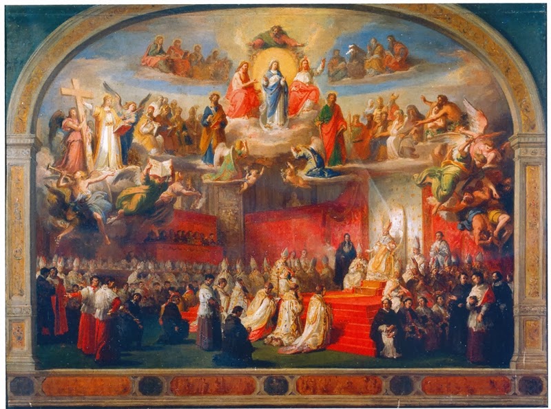 "Proclamación del Dogma de la Inmaculada Concepción", (Francesco Podesti, Museos Vaticanos)