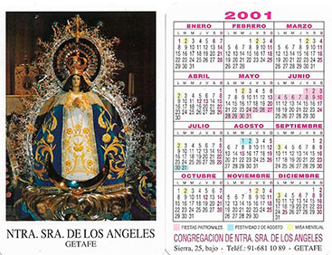 Calendario 2001